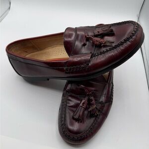 Cole Haan Pinch Tassel Burgundy Loafers Sz 10D